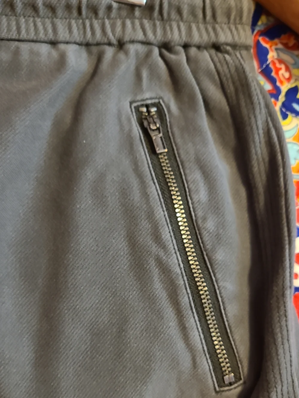 Casual Drawstring Zip-Pocket Skirt - Gray